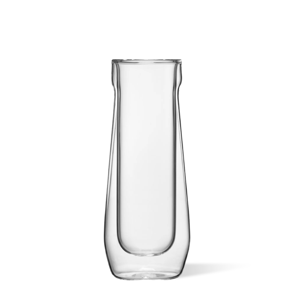 Stemless Flute Glass Set (2) - 7oz / Clear
